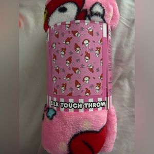 Hello Kitty Sanrio My Melody Pink Kawaii Pastel Plush Soft Blanket